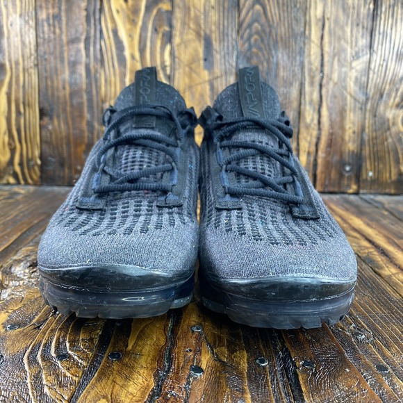 Nike Air Vapormax 2021 Flyknit Black Running Shoe DB1550-001 Size 5Y / Women 6.5 - Picture 5 of 10
